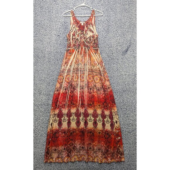 Boston Proper Maxi Dress Womens S Sleeveless V Neck Boho Travel